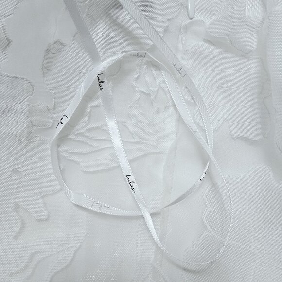 Lulus - S Feeling Like Forever White Jacquard Organza Lace-Up Midi Dress *Read* - Picture 8 of 8